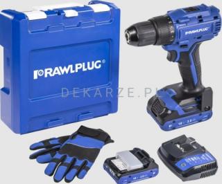 Wiertarko-wkrętarka 18V 55 Nm 2 akumulatory 2,0 Ah ładowarka 1,5 A walizka RawlCase Rawlplug R-PDD18-55-M2