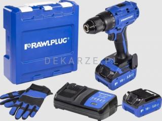Wiertarko-wkrętarka 18V 70 Nm 2 akumulatory 5,0 Ah ładowarka 6,5 A walizka RawlCase Rawlplug R-PDD18-70-XL2