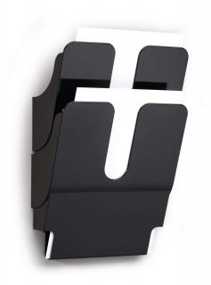 FLEXIPLUS A4 2 pionowe pojemniki na dokumenty DURABLE, czarny