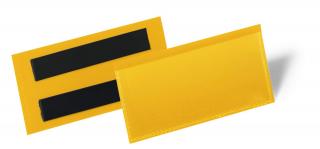Magnetyczna kieszeń magazynowa 100x38 mm, żółta