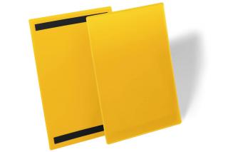 Magnetyczna kieszeń magazynowa A4 pionowa, żółta
