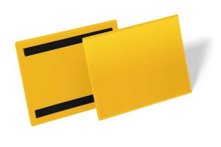 Magnetyczna kieszeń magazynowa A5 pozioma, żółta