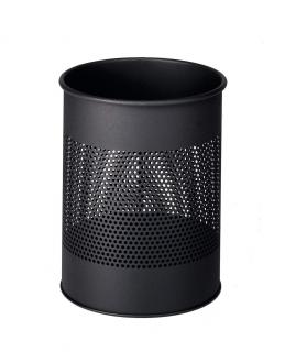 Metalowy kosz na śmieci 15L z perforacją 165 mm okrągły, antracytowy