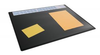 Podkład na biurko 650x500 mm z kalendarzem i przezroczystą nakładką PP, czarny