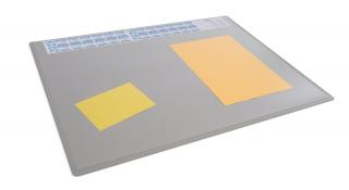 Podkład na biurko 650x500 mm z kalendarzem i przezroczystą nakładką PP, szary