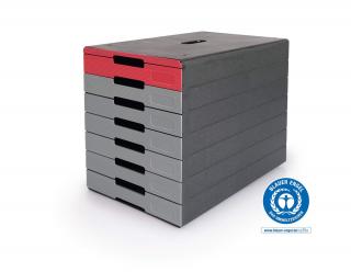 Pojemnik z szufladami IDEALBOX PRO 7, czerwony