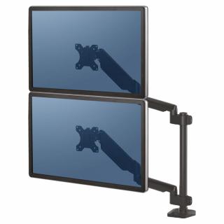 Ramię na 2 monitory pionowo PLATINUM Series, czarne