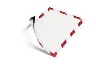 Ramka informacyjna DURAFRAME® MAGNETIC SECURITY A4, czerwony/biały, op. 5 szt.