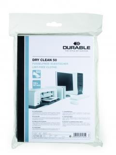Ściereczki do czyszczenia uniwersalne bezpyłowe DRY CLEAN 50 DURABLE