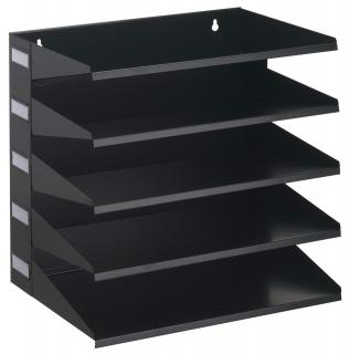 Sorter do dokumentów, 5 półek, czarny