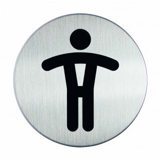 Tabliczka informacyjna Ø83 symbol "WC MĘSKI"