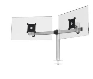 Uchwyt stołowy DURABLE do dwóch monitorów, montaż w otworze blatu