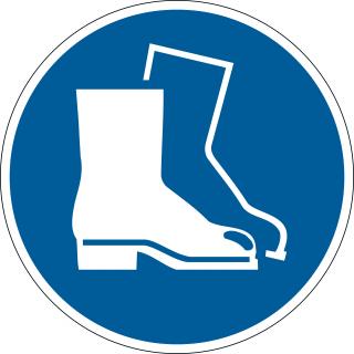 Znak podłogowy DURABLE - symbol "Nakaz stosowania ochrony stóp"