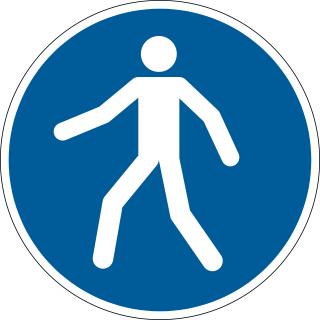 Znak podłogowy DURABLE - symbol "Przejście w oznaczonym miejscu"