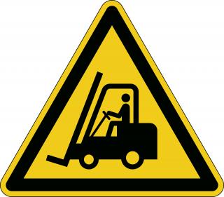 Znak podłogowy DURABLE - symbol "Uwaga, urządzenia transportowe"