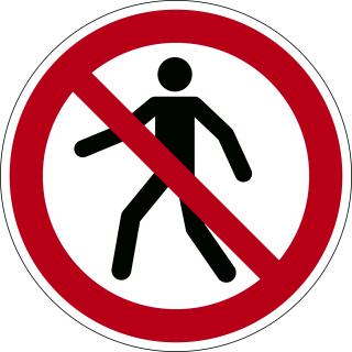 Znak podłogowy DURABLE - symbol "Zakaz przejścia"