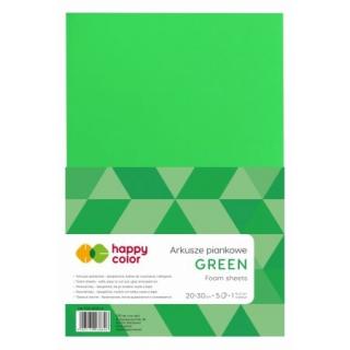 Arkusz piankowy zielony A4 op.5ark.Happy Color