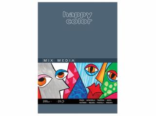 Blok artystyczny A4/25 200g MIX MEDIA Happy Color