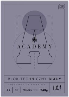 Blok techniczny A4 10 kartek 240g Academy Interdru