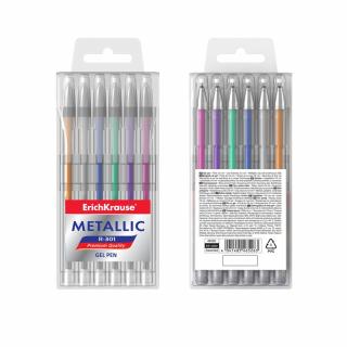 Długopis żelowy 6 kolorów Metallic R-301