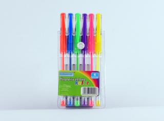 Długopisy żelowe 6 kolorów Schemat