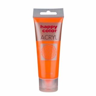 Farba akrylowa pomarańczowa fluo75 ml Happy  Color