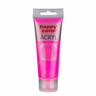 Farba akrylowa różowy fluo75 ml Happy  Color