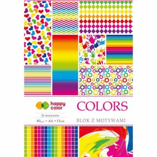 Happy Color blok z motywem Colors A4 15 ark