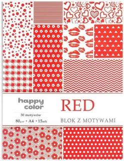 Happy Color blok z motywem Red A4 15 ark
