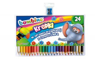 Kredki ołówkowe Bambino 24 kolory + temperówka