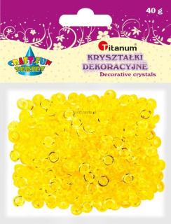 Kryształki ozdobne plastikowe żółte 40g