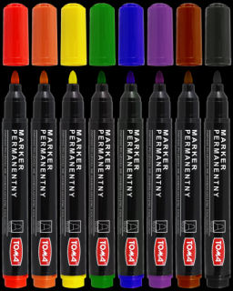 Marker permanentny TO-202 różne kolory czarny