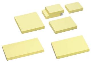 Notes samoprzylepny 100 x75 mm pastel żółty TRES