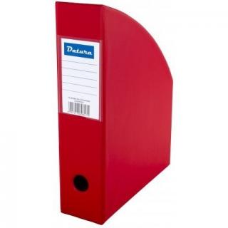 Pojemnik na czasopisma A4 10cm czerwony PCV Datura