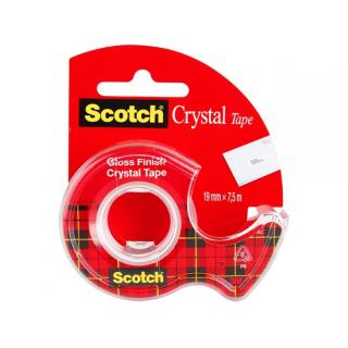 Taśma Scotch Crystal Clear przezroczysta na podajniku