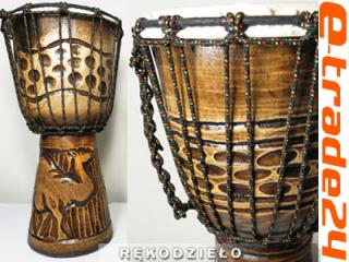 Bębenek Bongos Djembe Drewno Bęben 60cm śr.27cm Nastrojony