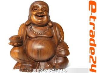 Rzeźba BUDDA Figurka Drewno Suar Rękodzieło 30cm