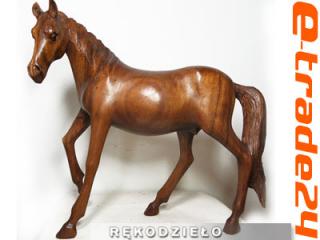 Rzeźba Figura KOŃ z  Drewna Koń 25x20cm Rękodzieło