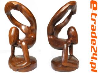 Rzeźba z Drewna Suar YOGA Abstrakcja Figura Rękodzieło