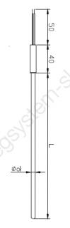 Czujnik temperatury termoelektryczny płaszczowy typ TRPL 05 (z tuleją redukcyjną i luźnymi drutami)