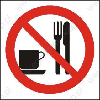 EG-tablica kwadratowa „Zakaz spożywania posiłków