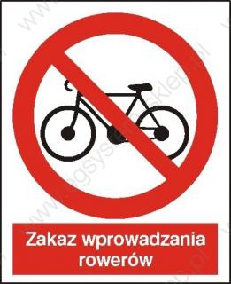 EG-tablica pionowa „Zakaz wprowadzania rowerów
