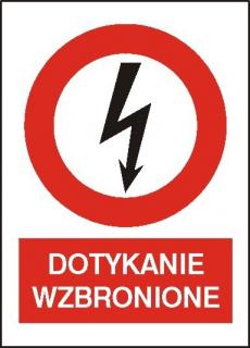 EG-tablice „Dotykanie wzbronione#8221; pionowa