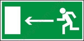 EG-tablice „Kierunek do wyjścia drogi ewakuacyjnej (w lewo)