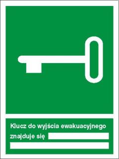 EG-tablice „Klucz do wyjścia ewakuacyjnego#8221;