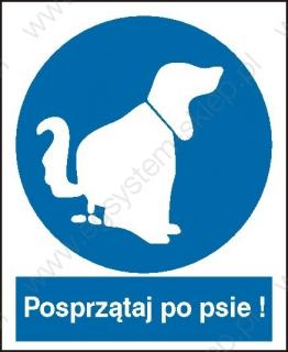 EG-tablice „Nakaz sprzątnięcia po psie