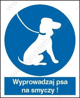 EG-tablice „Nakaz wyprowadzania psa na smyczy