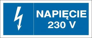 EG-tablice „Napięcie 230 V#8221; pozioma