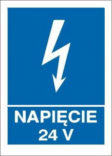 EG-tablice „Napięcie 24 V#8221; pionowa