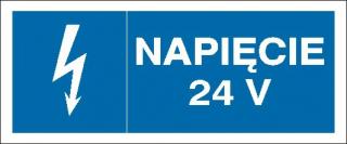 EG-tablice „Napięcie 24 V#8221; pozioma